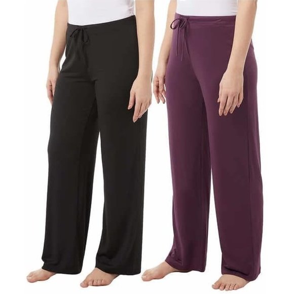 NWT 32 Degrees Women's 2 Pack Soft Sleep Pants Black/Purple Size XL $60 1A025 - Picture 3 of 4